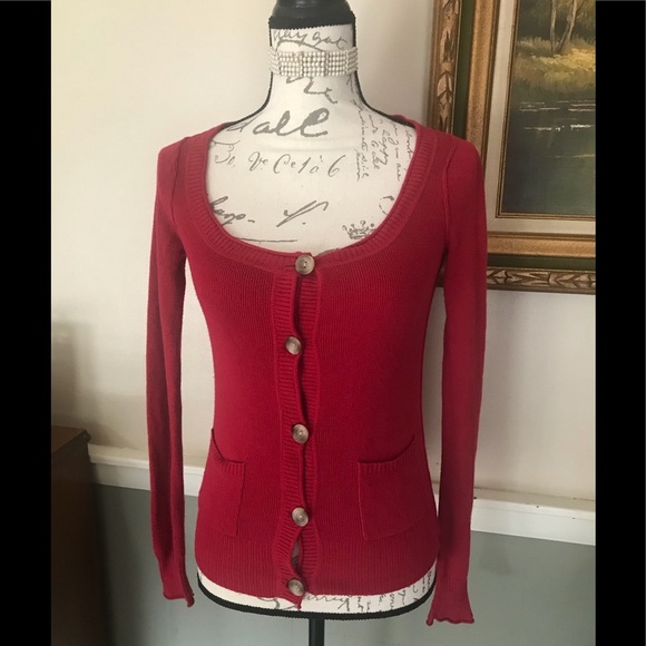 Aeropostale Ruby Red Women’s Cardigan S/P - Picture 1 of 7